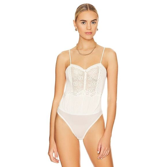 NWT Free People Still the One Bodysuit in Evening Cream, Size XS - Picture 2 of 16